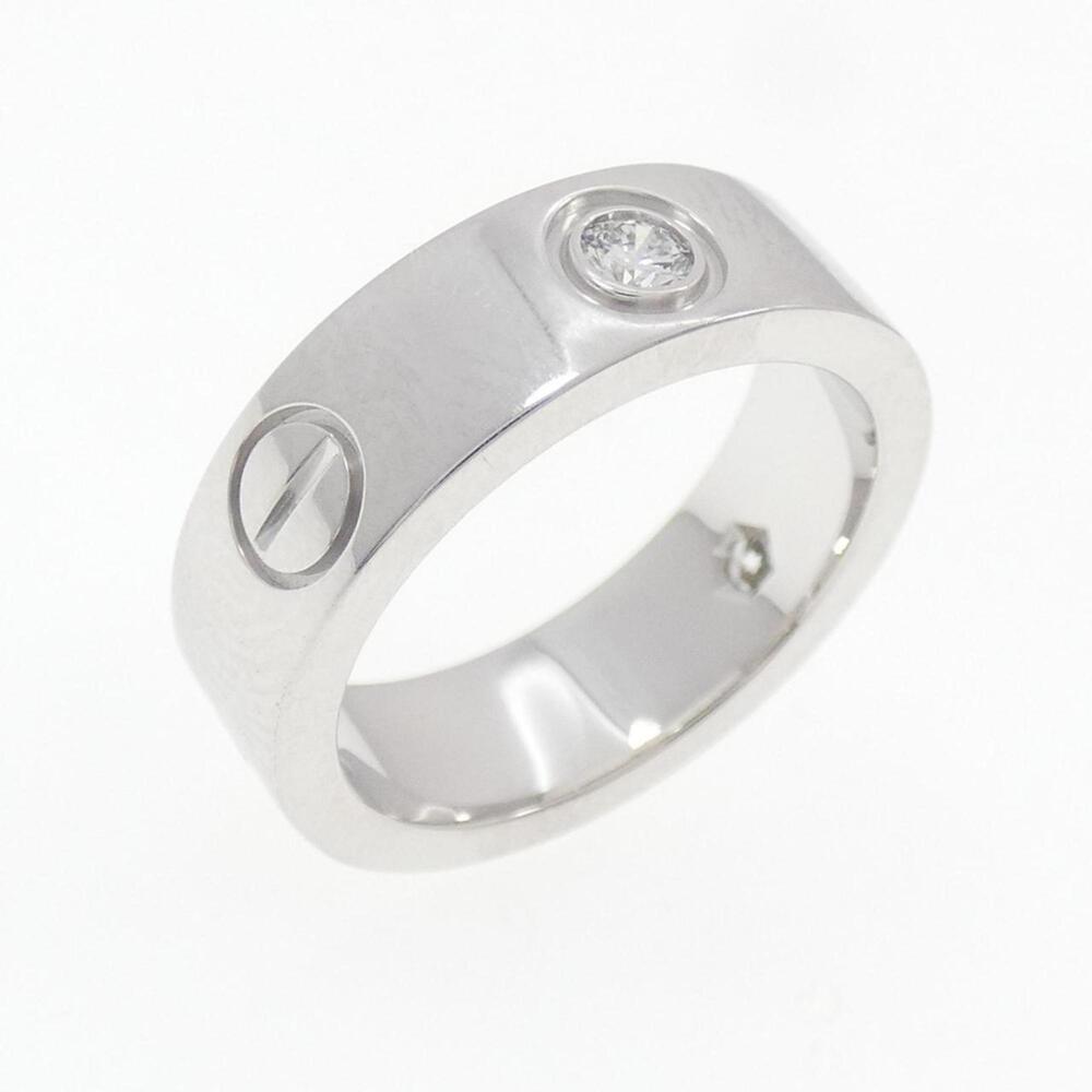 CARTIER Authentic Silver Diamond Love Ring